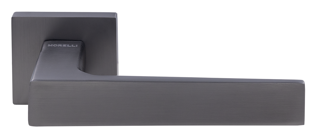 Ручка дверная MIRA  MH-54-S6 GR раздельная на квадратной розетке, цвет графит, ЦАМ фото купить Уфа