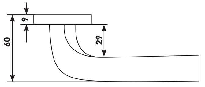 Ручка дверная COMETA R5 NIS раздельная на круглой розетке, цвет матовый никель, ЦАМ фото фурнитура Уфа