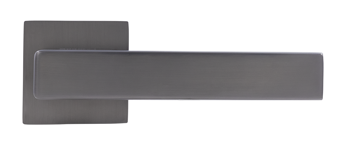 Ручка дверная LOT MH-56-S6 GR раздельная на квадратной розетке 6 мм, цвет графит, ЦАМ фото купить в Уфе