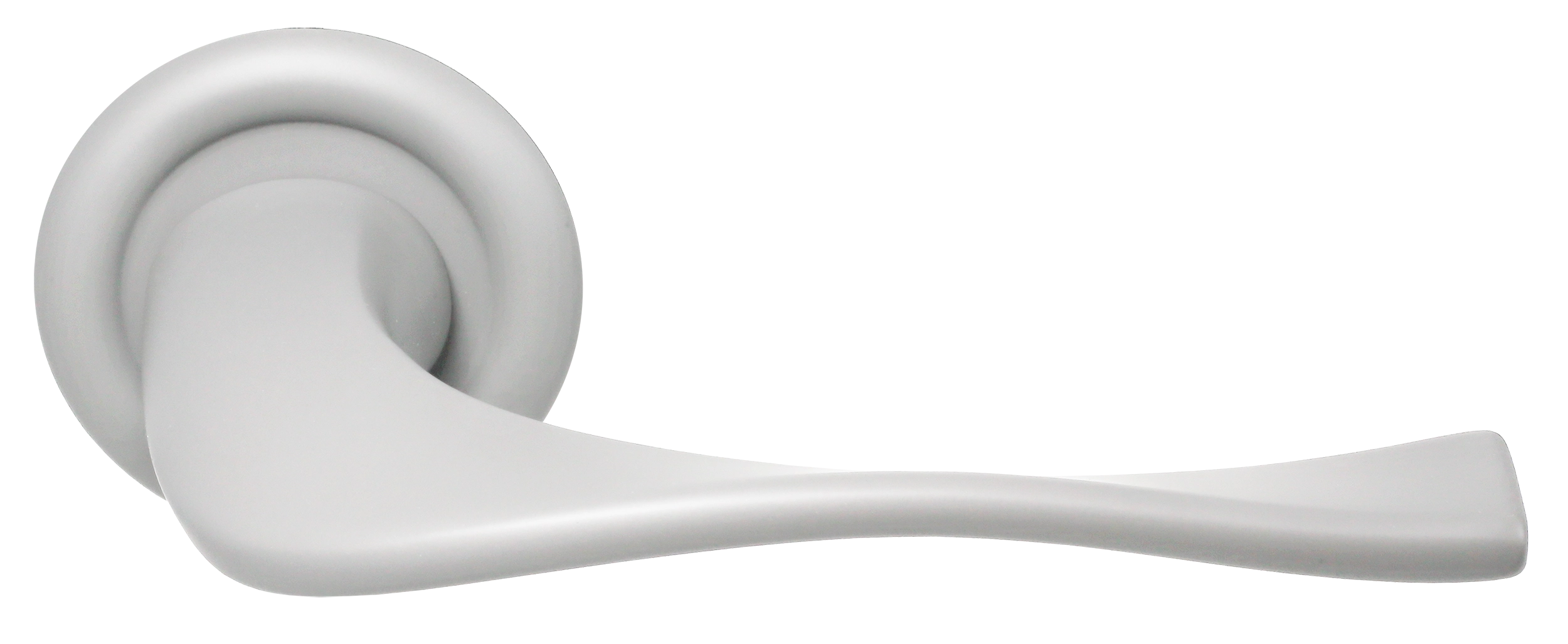 Ручка дверная SKYSCRAPER R7 SSW на круглой розетке, цвет Стокгольмский снегопад/Stockholm Snowfall фото купить Уфа