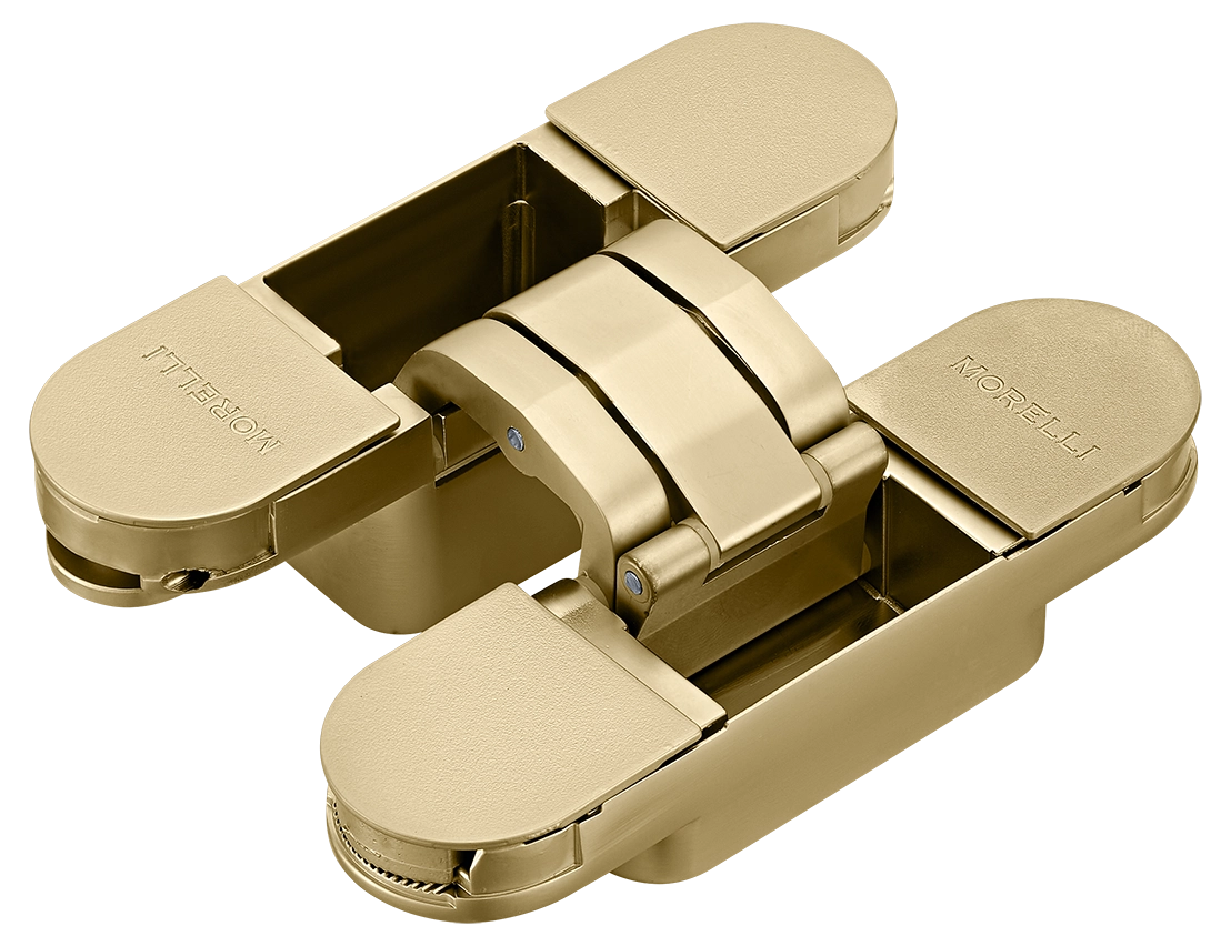 Петля скрытая HH-24 MSG врезная с 3D-регулировкой вес полотна до 40 кг, цвет матовое сатинированное золото фото купить Уфа