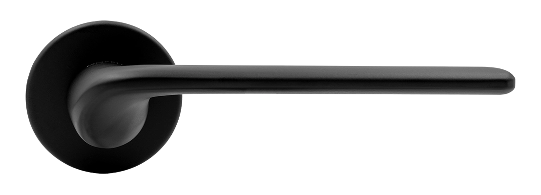Ручка дверная TOMORROW R5 NERO-ST на круглой розетке, цвет черный soft-touch, ЦАМ фото купить в Уфе