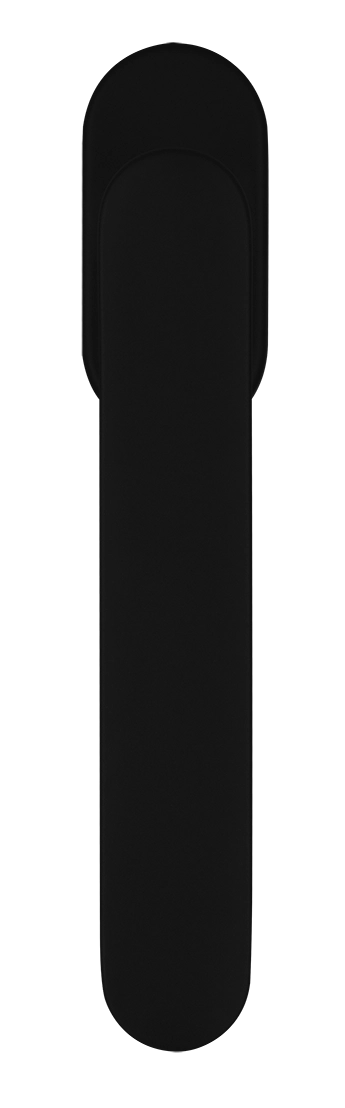 Ручка оконная LE BOAT W1 NERO-ST на прямоугольной розетке, цвет черный soft-touch, латунь фото купить в Уфе