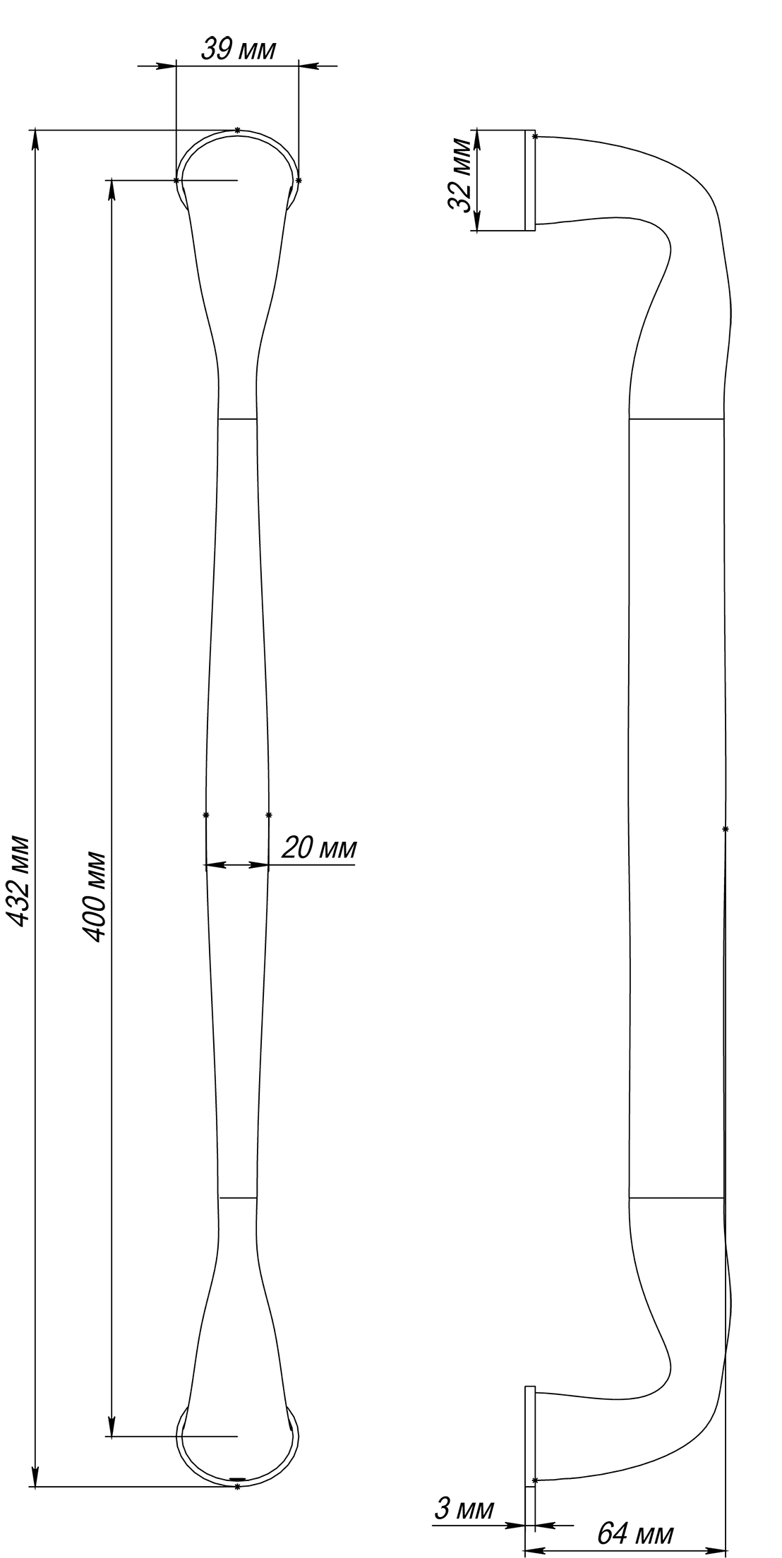 Ручка-скоба LVB PH SMI, цвет Весенняя дымка/Spring Mist фото купить в Уфе