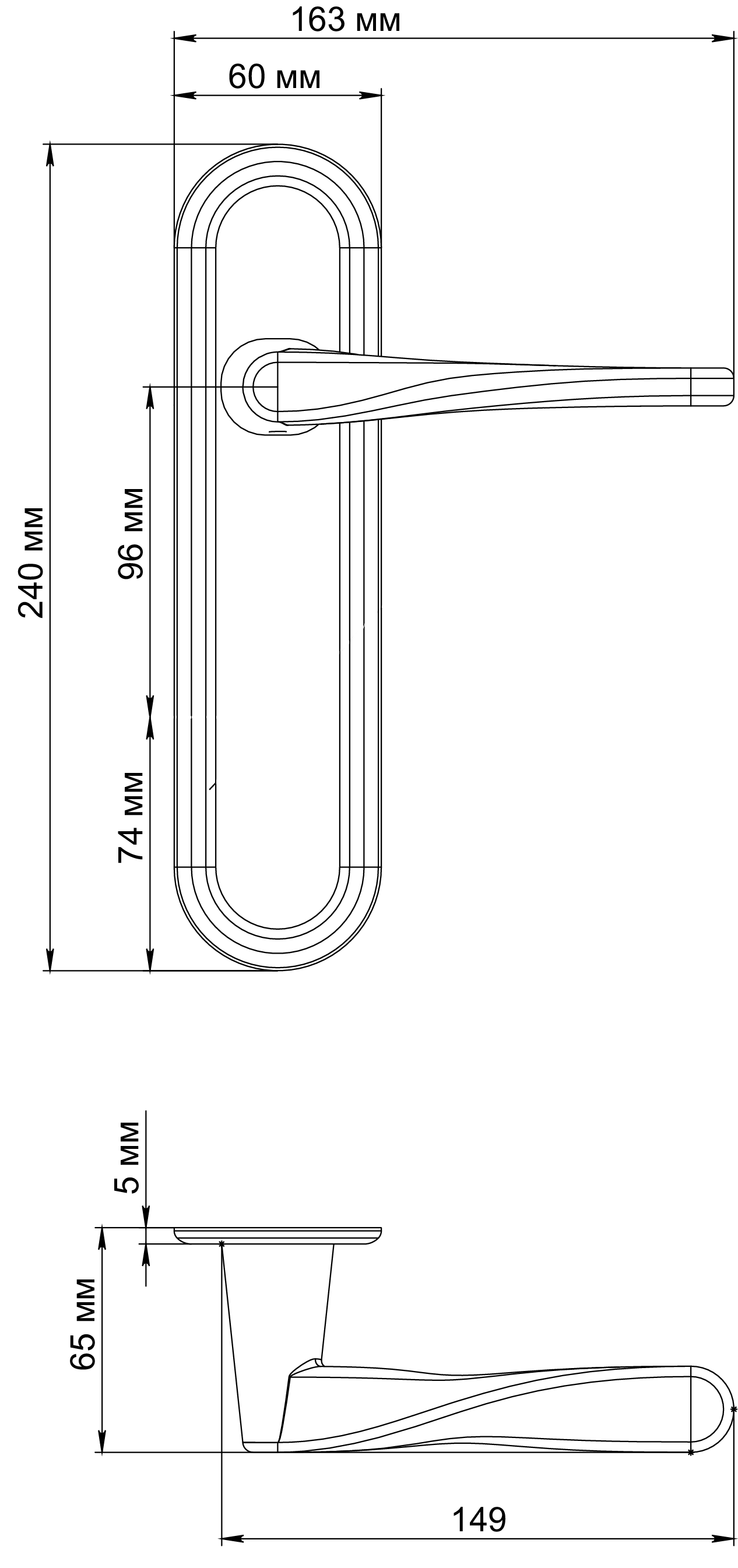 Ручка дверная THE OLYMPICS PLR SSW на планке, цвет Стокгольмский снегопад/Stockholm Snowfall фото фурнитура Уфа