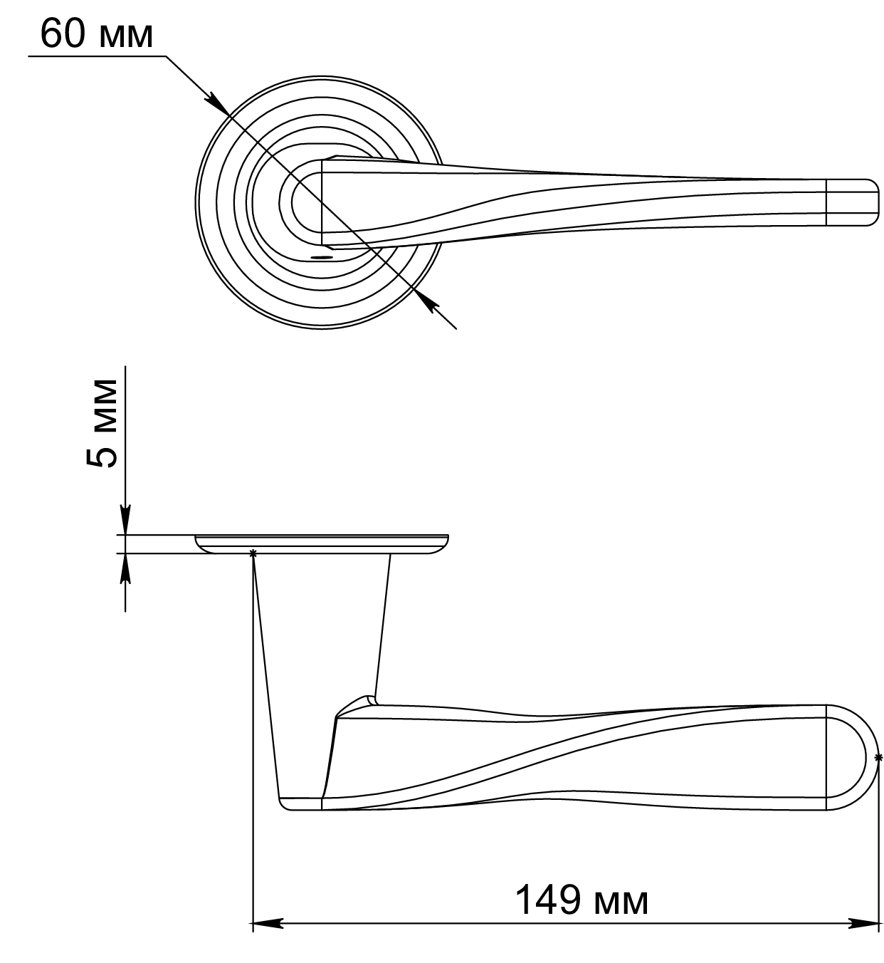 Ручка дверная THE OLYMPICS R7 WF на круглой розетке, цвет Зимняя стужа/Winter Frost фото фурнитура Уфа