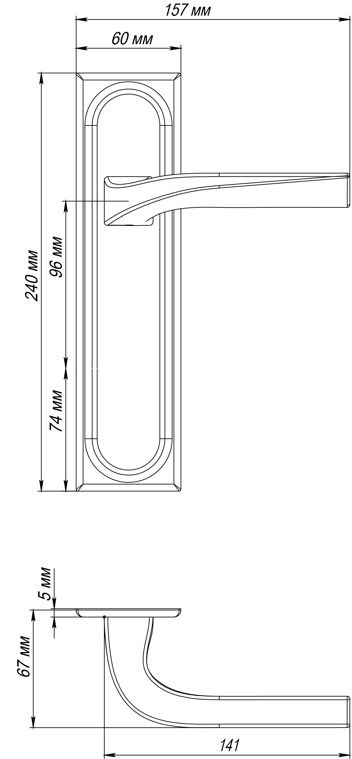 Ручка дверная WD CONCERT HALL PLS SMI на планке, цвет Весенняя дымка/Spring Mist фото фурнитура Уфа