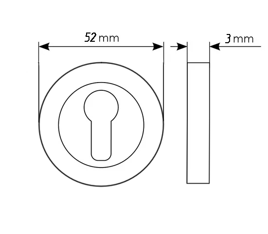 Накладка на ключевой цилиндр LUX-KH-R1 BIA на круглой розетке, цвет белый фото купить в Уфе