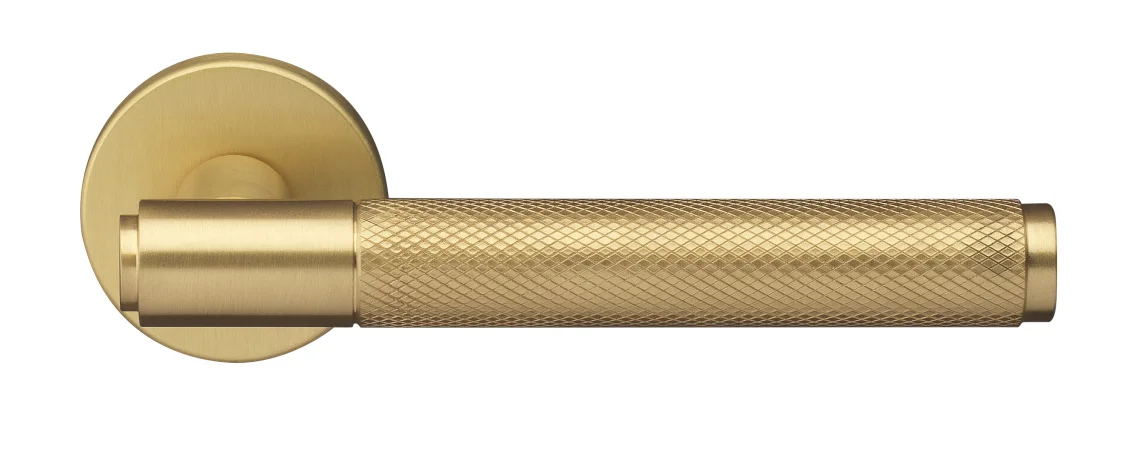 BRIDGE R6 OSA, ручка дверная с усиленной розеткой, цвет -  матовое золото фото купить Уфа