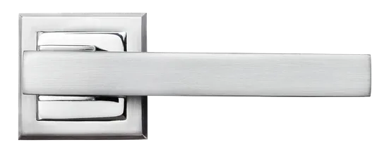 PIQUADRO, ручка дверная MH-37 SC/CP-S, на квадратной накладке, цвет - мат.хром/хром фото купить в Уфе