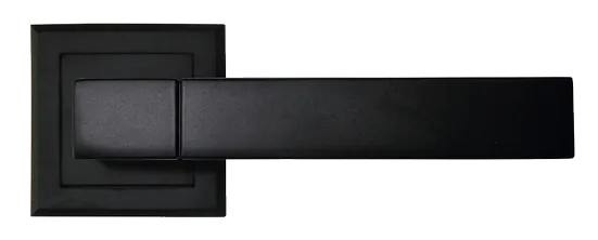 FUKOKU, ручка дверная на квадратной накладке MH-28 BL-S, цвет - черный фото купить в Уфе