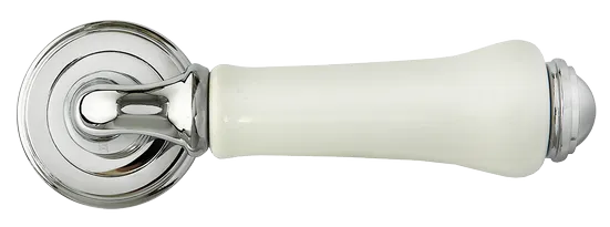 UMBERTO, ручка дверная MH-41-CLASSIC PC/W, цвет- хром/белый фото купить в Уфе