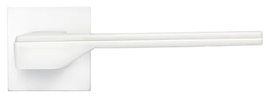 PIERRES, ручка дверная на квадратной накладке MH-49-S6 W, цвет - белый фото купить в Уфе