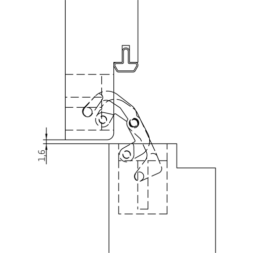 HH-19 B, скрытая петля, цвет - черный фотомореллиУфа