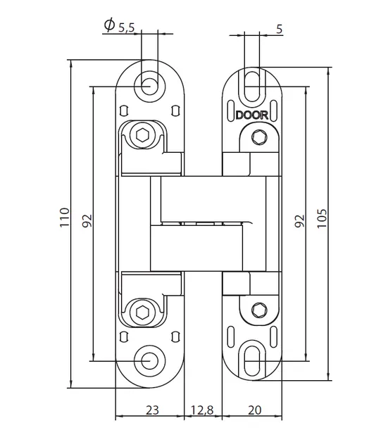 HH-19 B, скрытая петля, цвет - черный фото купить в Уфе