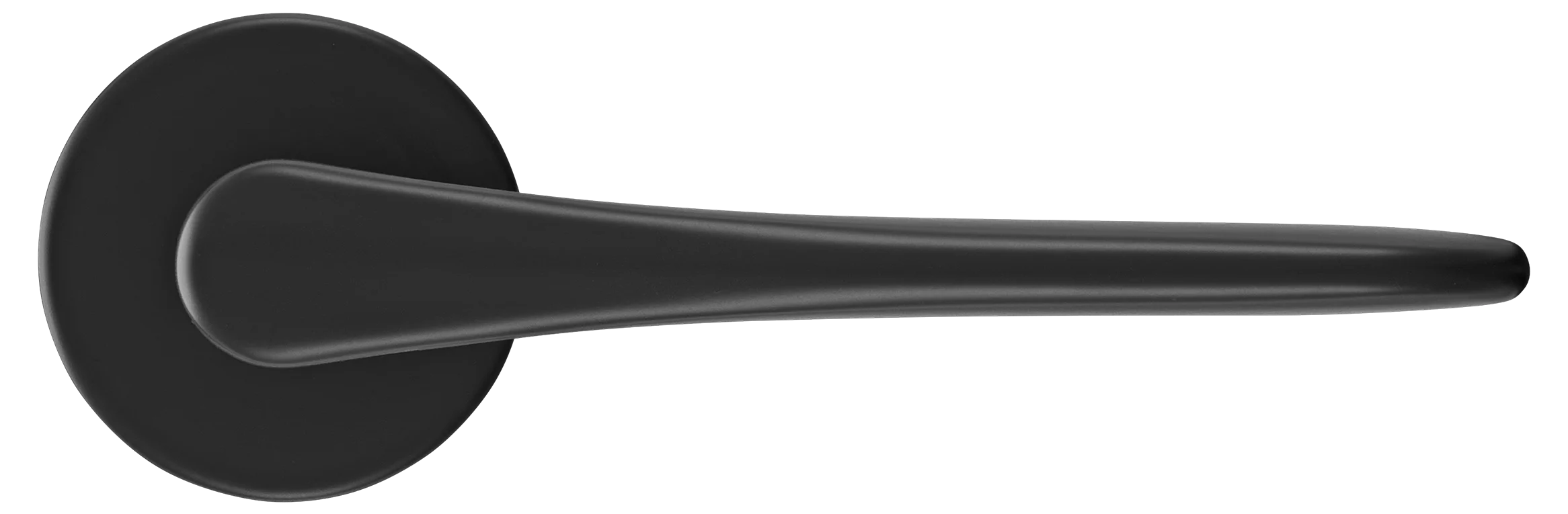 AULA R5 NERO, ручка дверная на розетке 7мм, цвет -  черный фото купить в Уфе