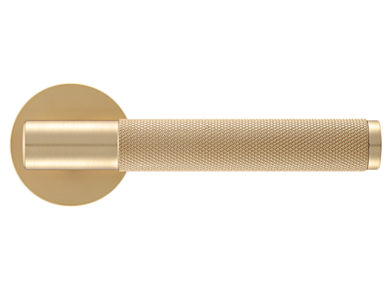 Ручка дверная "AZRIELI" на круглой розетке 6 мм, MH-57-R6T MSG, цвет - мат. сатинированное золото фото купить в Уфе
