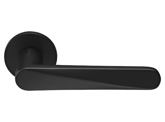 CAYAN - ручка дверная  на круглой розетке 6 мм, MH-58-R6 BL,  цвет - чёрный фото купить Уфа