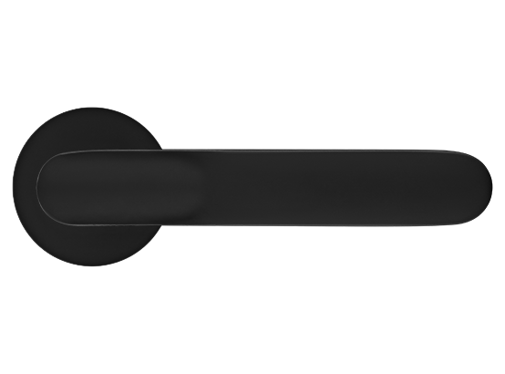 GARAK  ручка дверная на круглой розетке 6 мм, MH-59-R6 BL, цвет - чёрный фото купить в Уфе