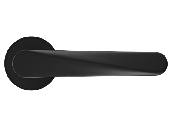 CAYAN - ручка дверная  на круглой розетке 6 мм, MH-58-R6 BL,  цвет - чёрный фото купить в Уфе